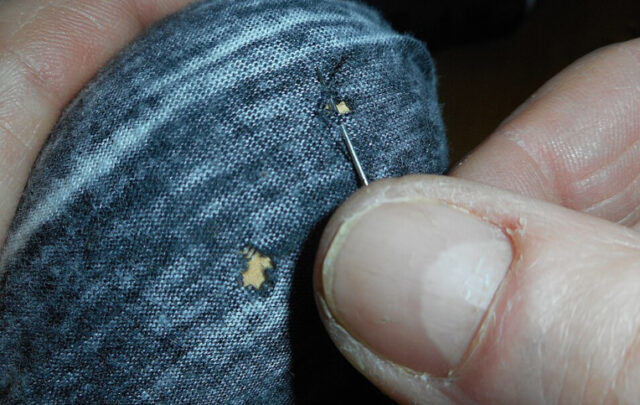 mending socks