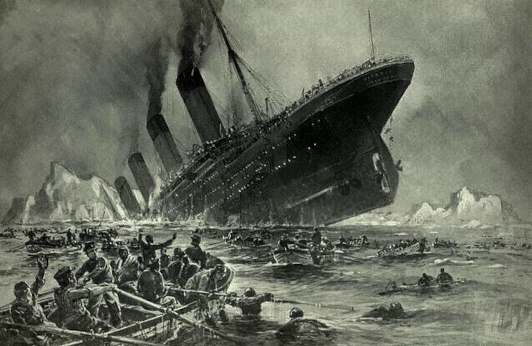 Titanic sinking by Stower